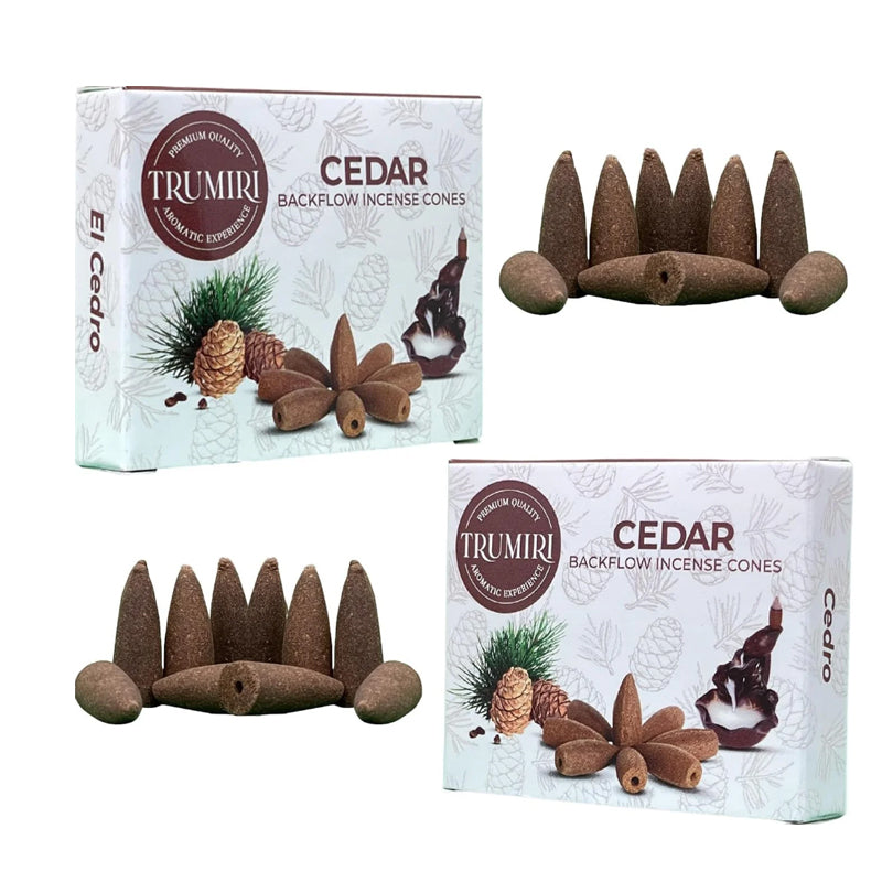 Zedern Weihrauchkegel - insgesamt 20 Kegel Weihrauch - Dual Pack von 10 Weihrauchkegeln - Weihrauchkegel Duft - Kegel Weihrauch -Düfte - Weihrauchkegel - Incent -Kegel