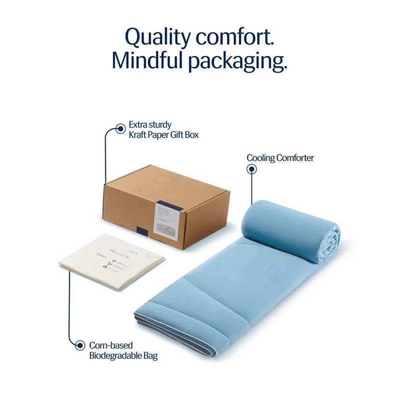 REST® Evercool® Kühlende Bettdecke, Full/Queen-Size-Decke für Personen, die im Schlaf schwitzen, Ganzjahresbettwäsche, die bei Nachtschweiß kühl hält, atmungsaktive, leichte Decke 90"X90" Zoll Aqua Blau
