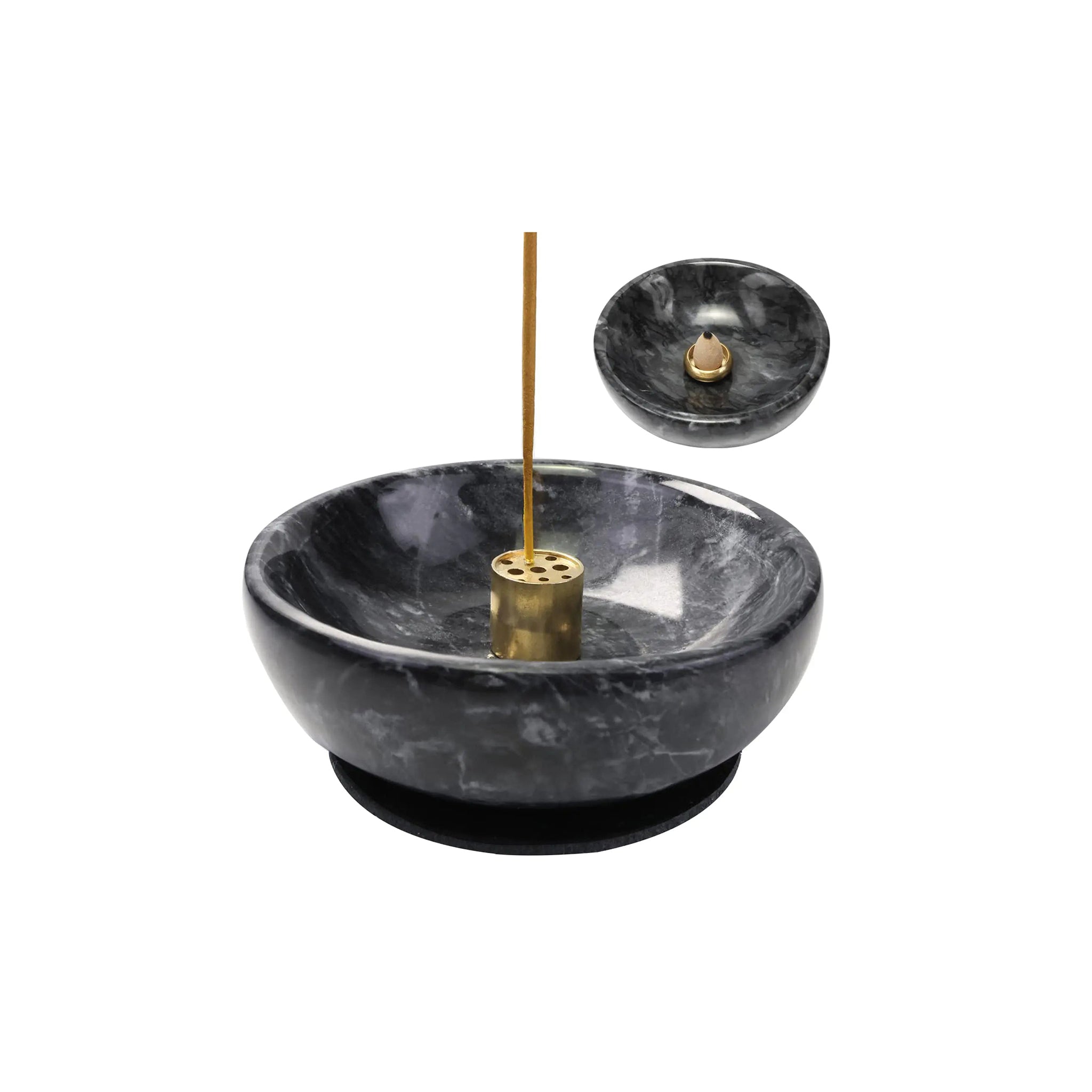 RĂ€ucherstĂ€bchenhalter aus natĂŒrlichem Marmor, RĂ€ucherstĂ€bchenhalter fĂŒr StĂ€bchen und RĂŒckfluss-RĂ€ucherstĂ€bchen, handgefertigter RĂ€ucherstĂ€bchenhalter, ideal zum RĂ€uchern von RĂ€ucherstĂ€bchen Decoration.Easily Grab All Weihrauchasche (Schwarz)