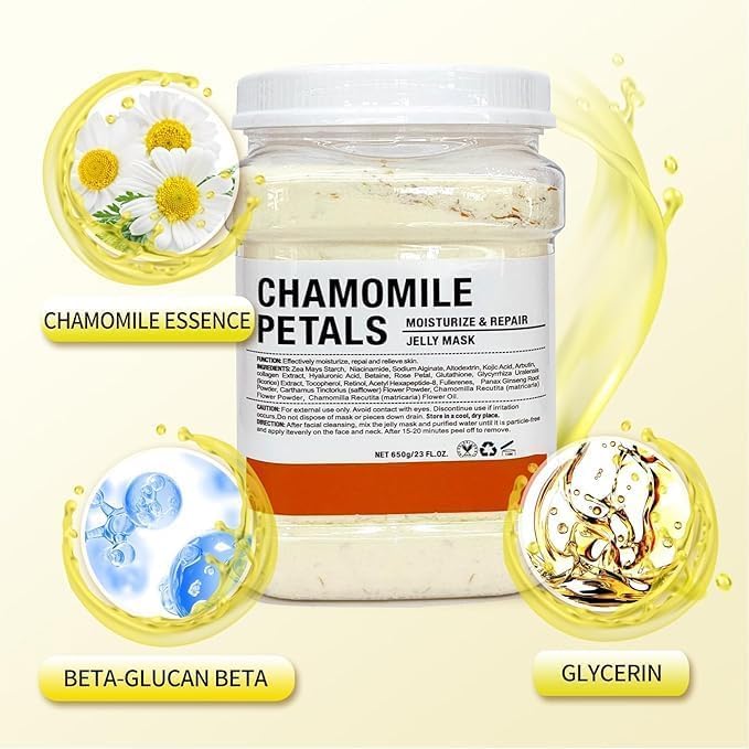 Angeland Jelly Mask for Facials Professional Gel Face Masks Hydrating & Hydrating Jelly Face Masks Peel Off Face Masks Skincare 23 Fl Oz (Camomille)