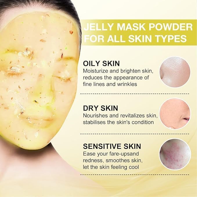 Angeland Jelly Mask for Facials Professional Gel Face Masks Hydrating & Hydrating Jelly Face Masks Peel Off Face Masks Skincare 23 Fl Oz (Camomille)