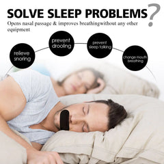 Eelhoe Anti-Snoring-Patch Offener Mund Atem enge Mund-Anti-Spannungs-Pflege für schlafende Erwachsene Anti-Snoring-Patch