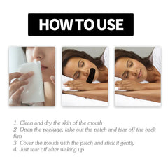 Eelhoe Anti-Snoring-Patch Offener Mund Atem enge Mund-Anti-Spannungs-Pflege für schlafende Erwachsene Anti-Snoring-Patch